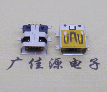 池州迷你USB插座,MiNiUSB母座,10P/全贴片带固定柱母头