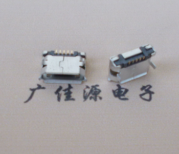 池州Micro USB卷口 B型(无柱）插板脚间距6.4普通端子