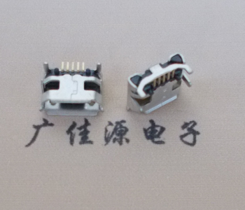 池州Micro USB母座牛角间距7.2x6.6mm加长端子定位柱