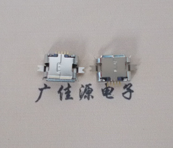 池州Micro usb 插座 沉板0.7贴片 有卷边 无柱雾镍