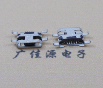 池州MICRO USB 5PIN接口 沉板1.6MM 四脚插板无导位