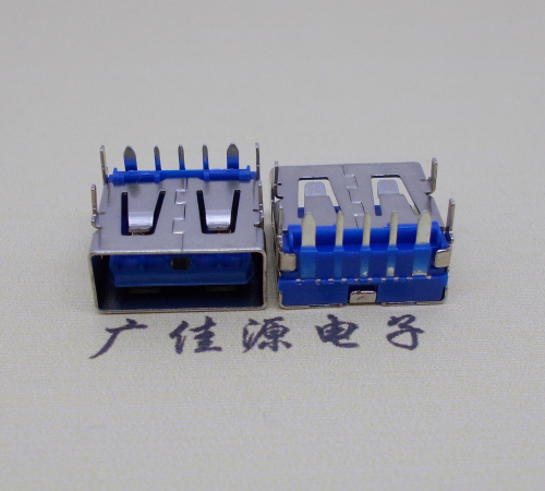 池州 USB5安大电流母座 OPPO蓝色胶芯,快速充电接口