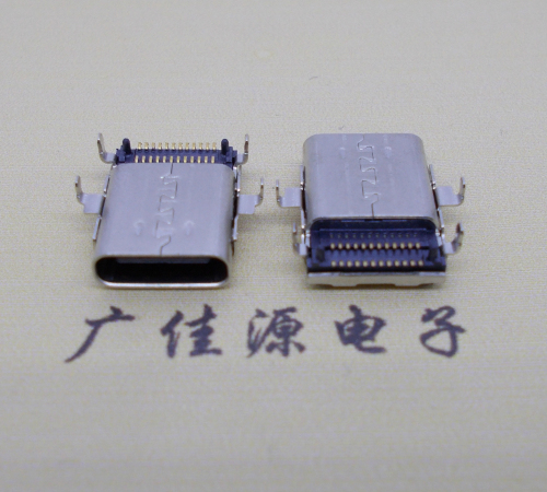 池州沉板usb 3.1 type-c24p母座双排贴板L=12.8mm