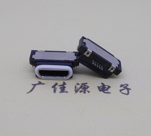 池州micro usb5pin防水接口 沉板 0.8卧式防水母座