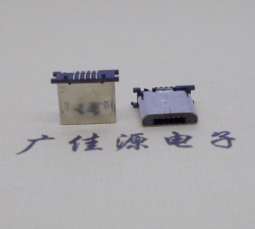 池州MICRO USB 5P公头短体5.6mm立贴带柱无卡勾