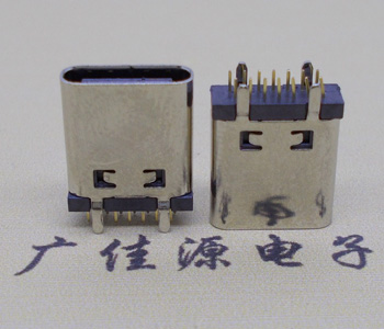 池州立式直插usb type-c14p母座长L=10.0mm