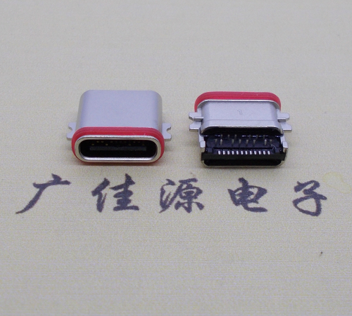 池州usb 3.1type-c24p母座沉板1.0mm前插后贴防水