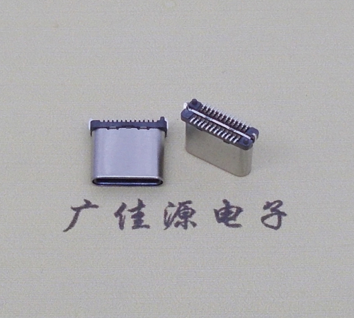 池州USB TYPE-C接口短体24P公头立式贴板高度H=8.0mm 高速数据传输快充电款