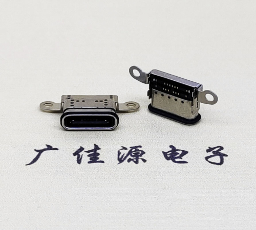 池州USB 3.1C口.TYPE-C16P防水双排贴插座带螺丝孔